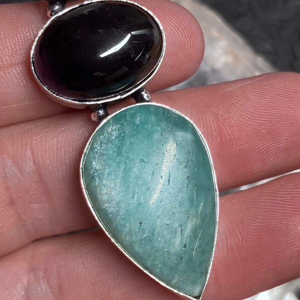 Rainbow Moonstone Amethyst Amazonite Crystal Gems… - image 7